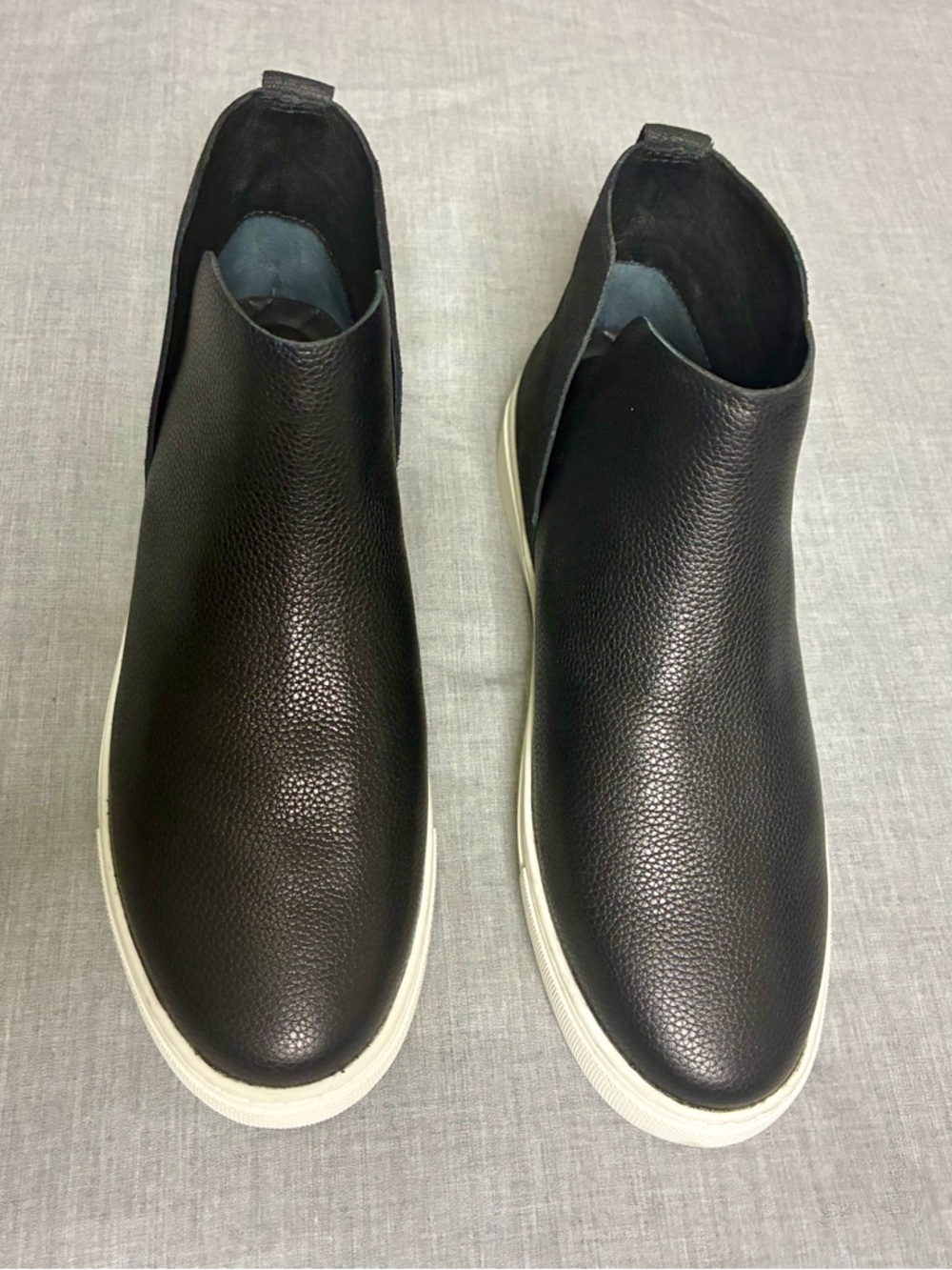 Birdies The Falcon Chelsea Black Leather Bootie Sneakers Size 8.5